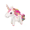 Assemble large unicorn 3D rainbow wildebehorse aluminum film balloons for cartoon children's birthday party decoration and arrangement balloons Item Picture